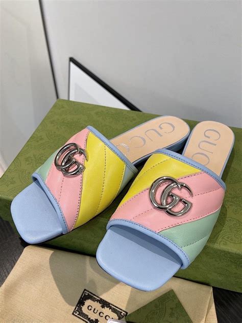 gucci gg marmont slippers|Gucci Marmont shoes for women.